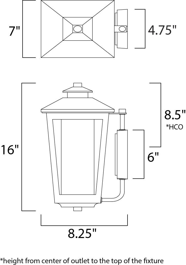 Maxim Lighting 2142CLFTAT  Aberdeen Outdoor Artesian Bronze