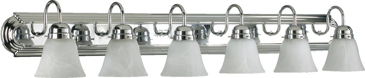 Quorum 5094 Vanities 5094-6-114 Bath Vanity Light 48 in. wide - Chrome, White/White/