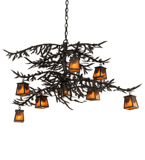 Meyda Tiffany Pine Branch 214270 Chandelier Light - Mahogany Bronze