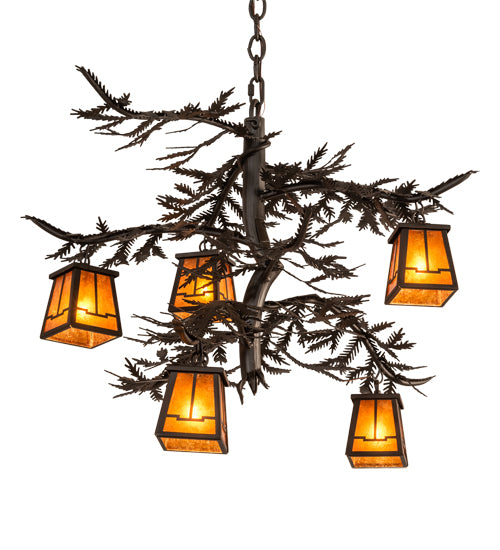 Meyda Tiffany Pine Branch 214291 Chandelier Light - Oil Rubbed Bronze