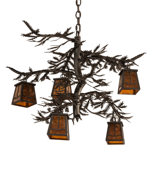 Meyda Tiffany Pine Branch 214291 Chandelier Light - Oil Rubbed Bronze
