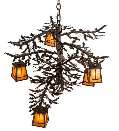 Meyda Tiffany Pine Branch 214291 Chandelier Light - Oil Rubbed Bronze