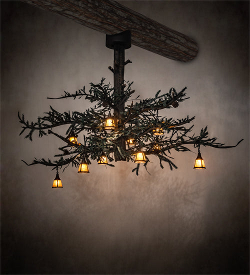 Meyda Tiffany Pine Branch 214347 Chandelier Light - Wrought Iron