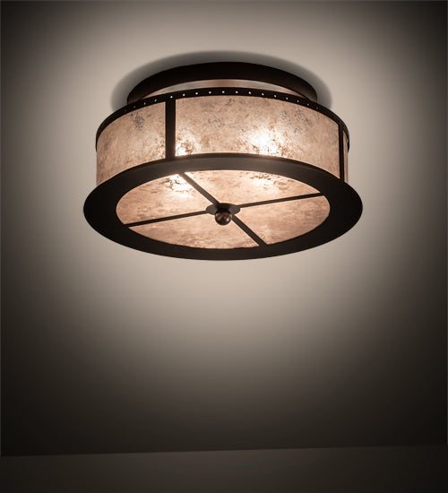 Meyda Tiffany Smythe Craftsman 214356 Ceiling Light - Mahogany Bronze
