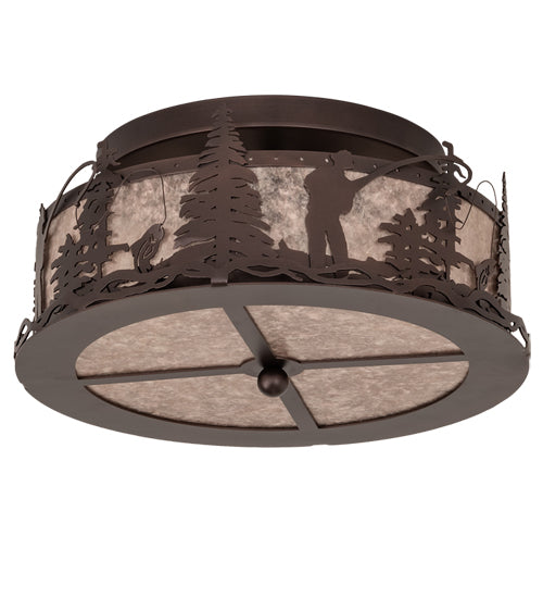 Meyda Tiffany Fly Fishing Creek 214358 Ceiling Light - Mahogany Bronze