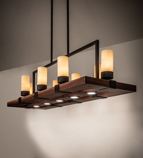 Meyda Tiffany Grand Terrace 214544 Pendant Light - Natural Wood, Oil Rubbed Bronze