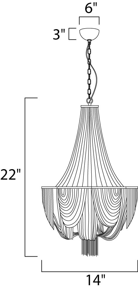 Maxim Chantilly 21464NKPN Chandelier Light - Polished Nickel