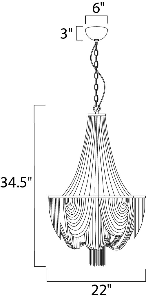 Maxim Chantilly 21465NKPN Chandelier Light - Polished Nickel