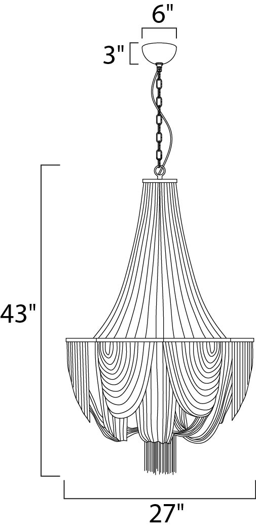 Maxim Chantilly 21466NKPN Chandelier Light - Polished Nickel