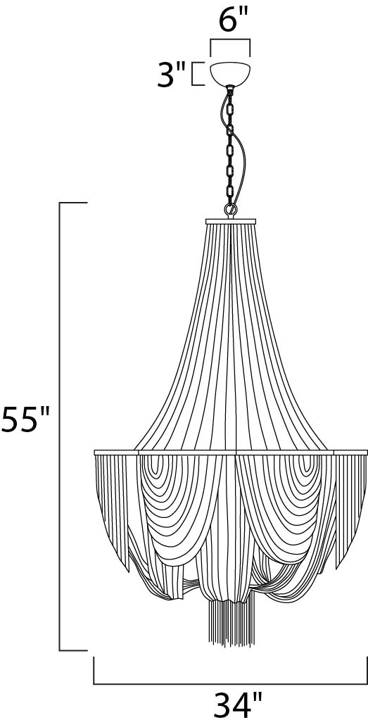 Maxim Chantilly 21467NKPN Chandelier Light - Polished Nickel