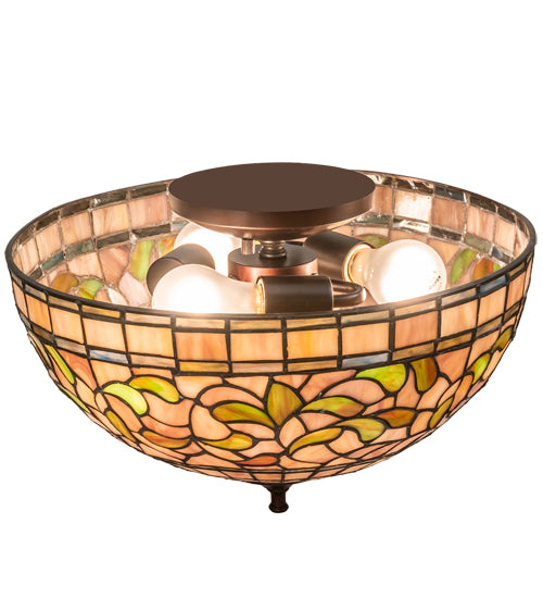 Meyda Tiffany Tiffany Turning Leaf 214929 Ceiling Light - Mahogany Bronze
