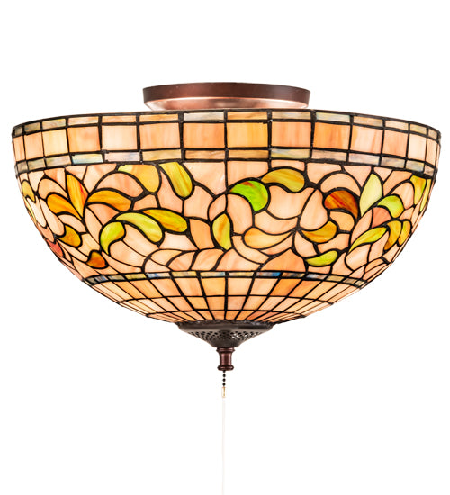 Meyda Tiffany Tiffany Turning Leaf 214929 Ceiling Light - Mahogany Bronze