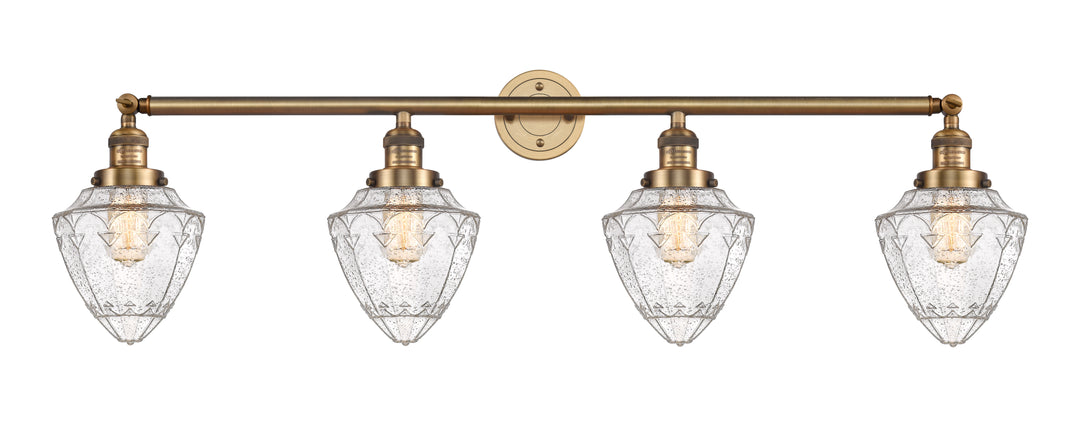 Innovations Franklin Restoration 215-BB-G664-7 Bath Vanity Light 46 in. wide - Brushed Brass