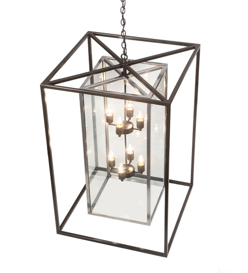 Meyda Tiffany Kitzi Box 215083 Pendant Light - Nickel, Timeless Bronze
