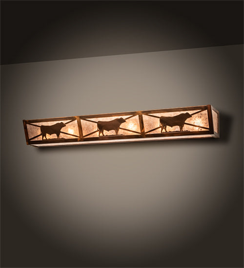 Meyda Tiffany Steer 215109 Bath Vanity Light 36 in. wide - Vintage Copper