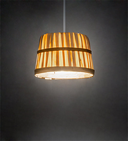 Meyda Tiffany Bushel Basket 215231 Pendant Light - Natural Wood