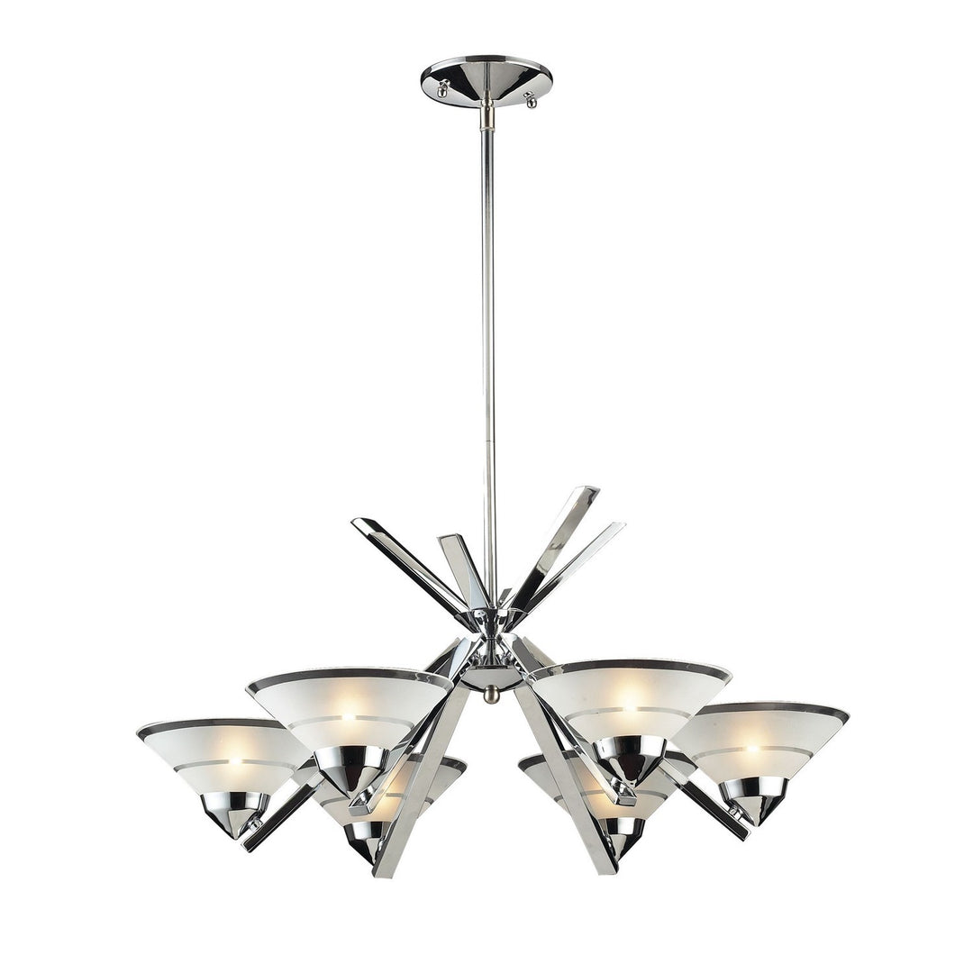 Elk Refraction 1475/6 Chandelier Light - Polished Chrome