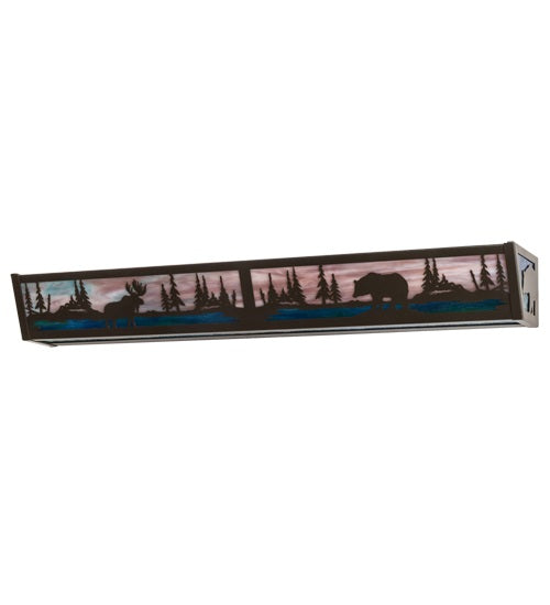 Meyda Tiffany Moose & Black Bear 216073 Bath Vanity Light 36 in. wide - Timeless Bronze