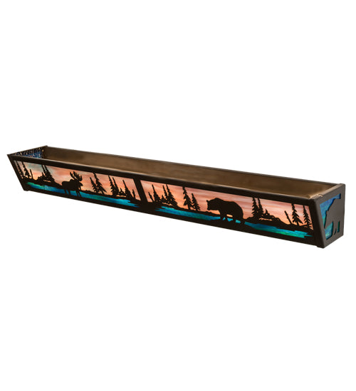 Meyda Tiffany Moose & Black Bear 216073 Bath Vanity Light 36 in. wide - Timeless Bronze