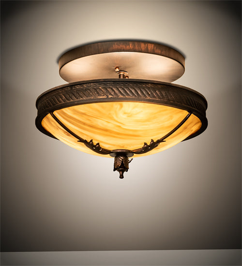 Meyda Tiffany Hoja 216090 Ceiling Light - French Bronzed