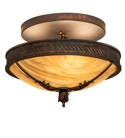 Meyda Tiffany Hoja 216090 Ceiling Light - French Bronzed