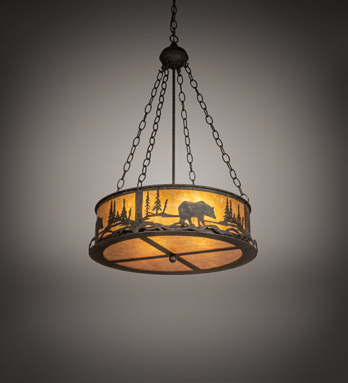 Meyda Tiffany Bear At Lake 216212 Pendant Light - Antique Copper