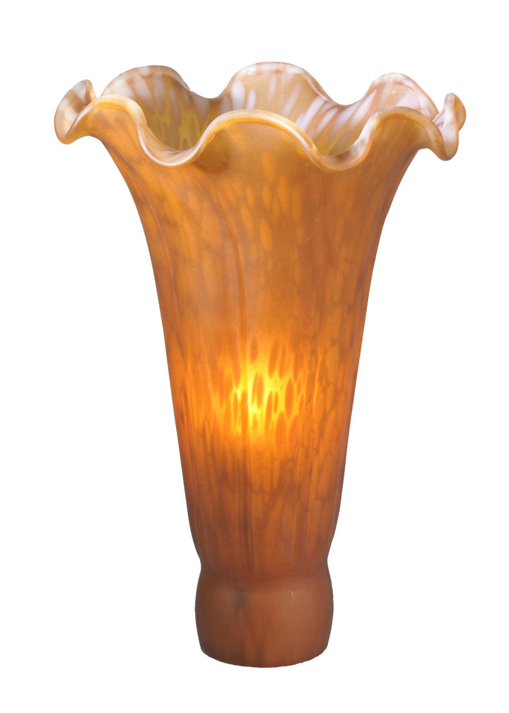 Meyda Tiffany Lighting 10162 Amber Pond Lily Shade Lamp Shade Bronze / Dark