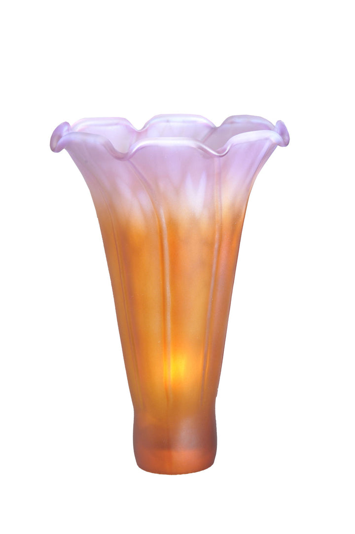 Meyda Tiffany Lighting 10168 Amber/Purple Pond Lily Shade Lamp Shade Bronze / Dark