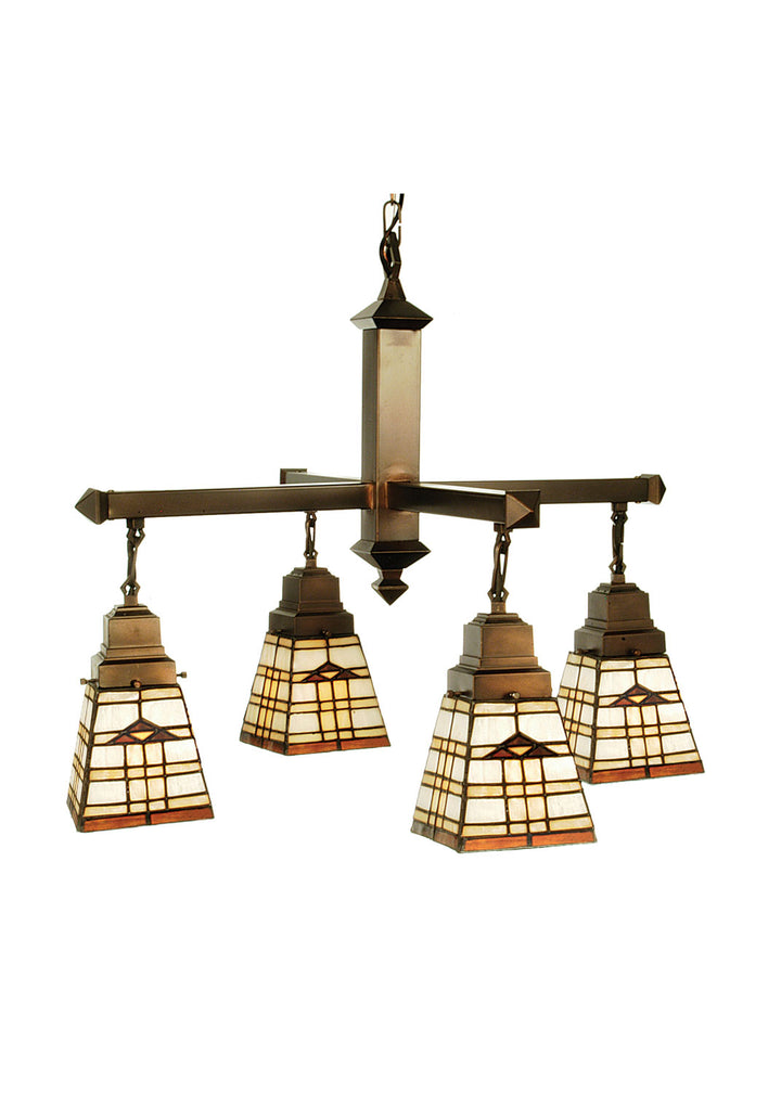 Meyda Tiffany Arrowhead Mission 103043 Chandelier Light - Ca Beige Amber