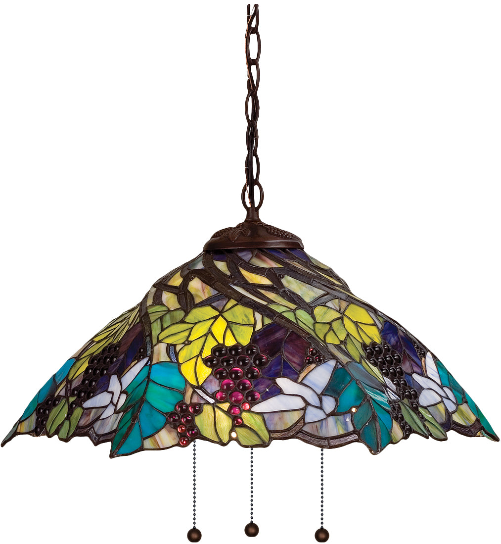 Meyda Tiffany Spiral Grape 11059 Pendant Light - Antique