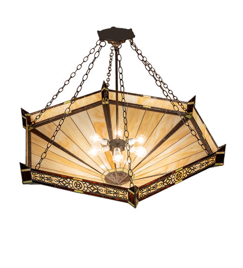 Meyda Tiffany Peaches 216503 Ceiling Light - Mahogany Bronze