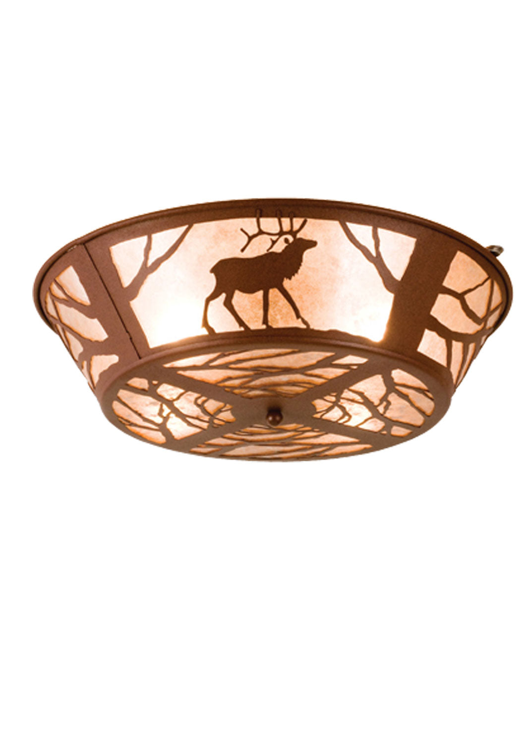 Meyda Tiffany Elk On The Loose 15311 Ceiling Light - Rust