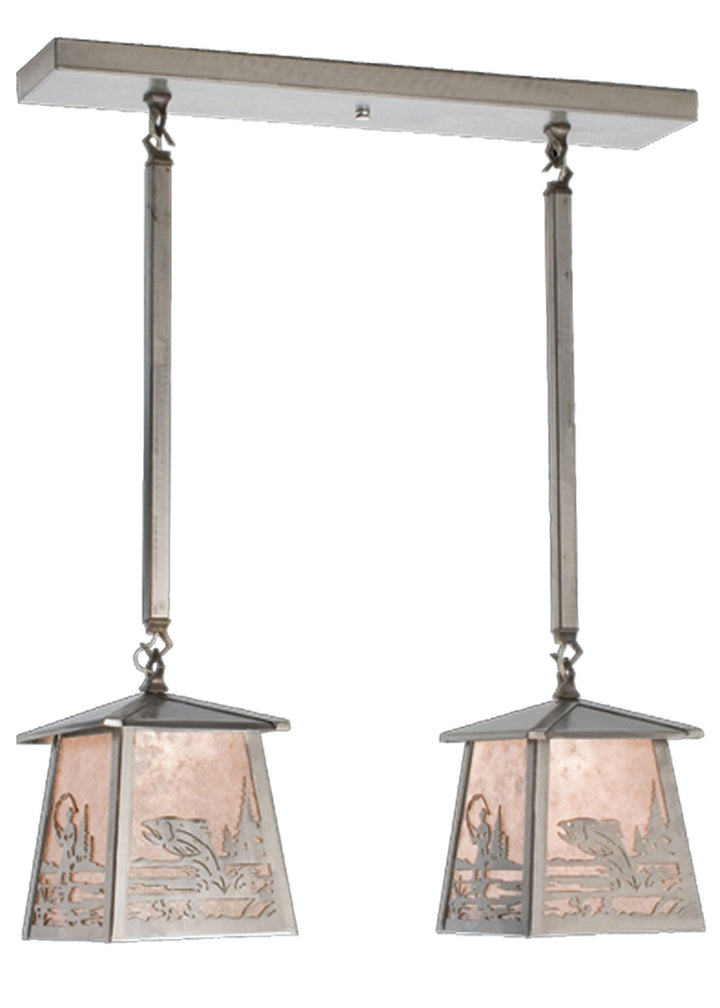 Meyda Tiffany Fly Fishing Creek 15667 Pendant Light - Steel
