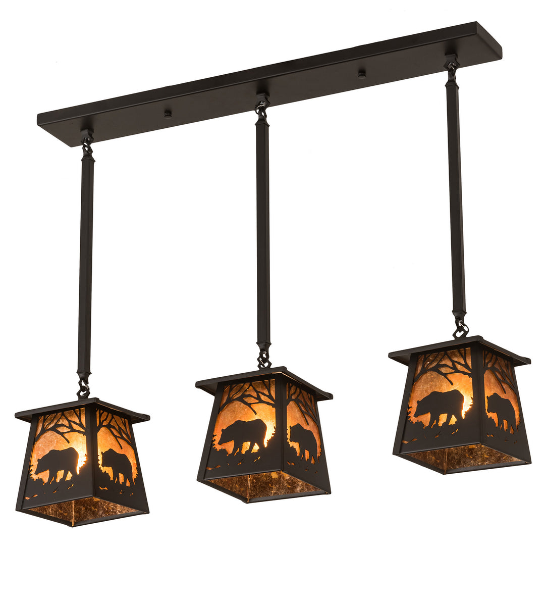 Meyda Tiffany Bear At Dawn 15748 Pendant Light - Rust