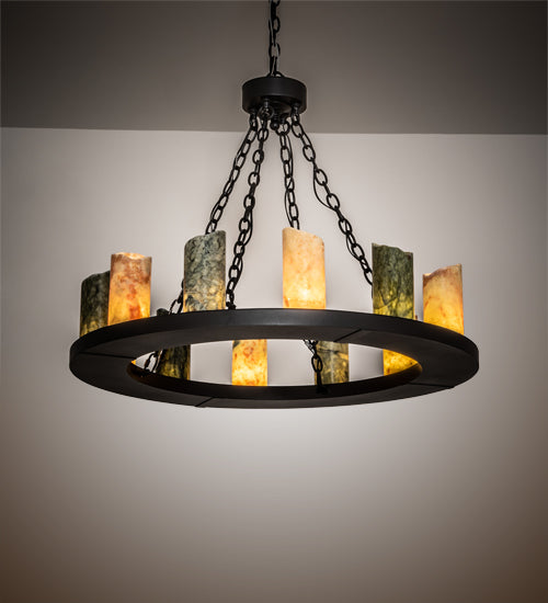 Meyda Tiffany Loxley 216598 Chandelier Light - Wrought Iron