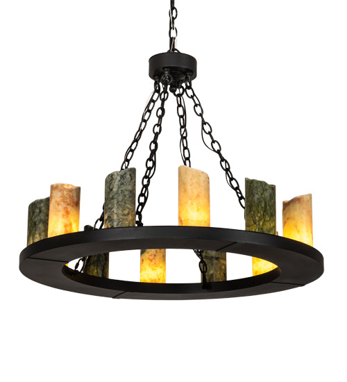 Meyda Tiffany Loxley 216598 Chandelier Light - Wrought Iron