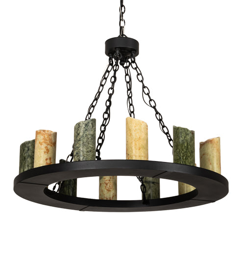Meyda Tiffany Loxley 216598 Chandelier Light - Wrought Iron