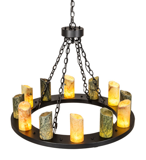 Meyda Tiffany Loxley 216598 Chandelier Light - Wrought Iron