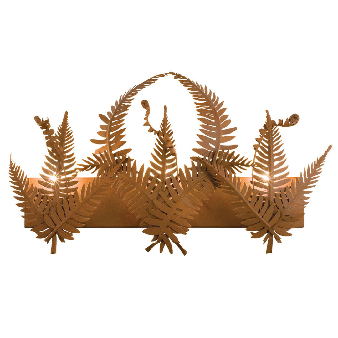 Meyda Tiffany Fern 23736 Bath Vanity Light 28 in. wide - Rust