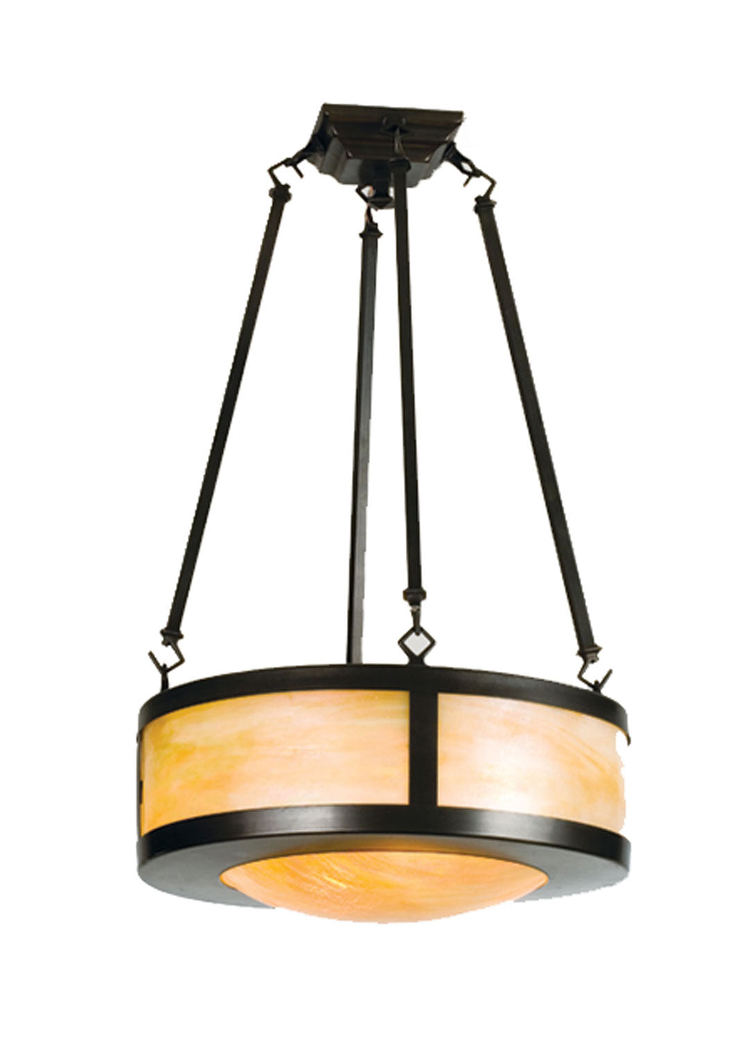 Meyda Tiffany Pomona 23787 Ceiling Light - Craftsman Brown