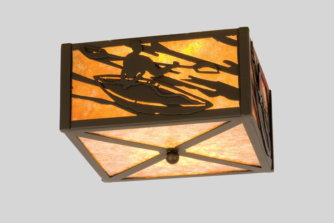 Meyda Tiffany White Water Kayak 23989 Ceiling Light - Timeless Bronze