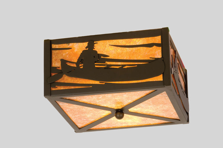 Meyda Tiffany Canoe At Lake 23991 Ceiling Light - Timeless Bronze