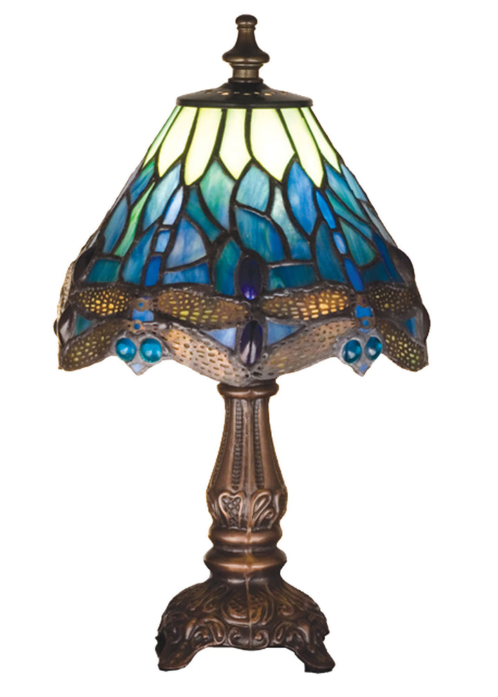 Meyda Tiffany Lighting 26597 Tiffany Hanginghead Dragonfly One Light Mini Lamp Lamp Bronze / Dark