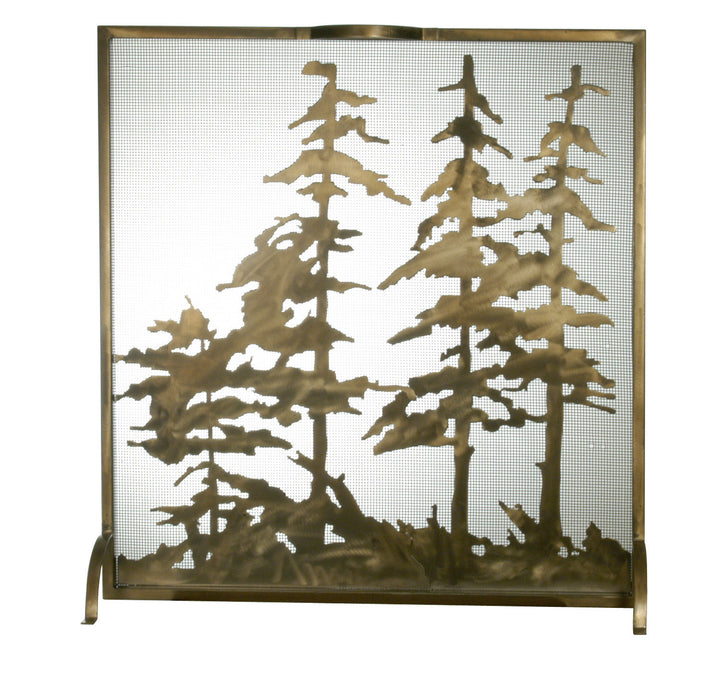 Meyda Tiffany Lighting 27047 Tall Pines Fireplace Screen Home Decor Copper/Antique/Verde