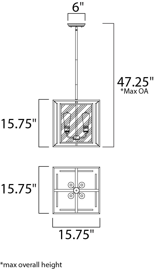 Maxim Era 21675CDBK Pendant Light - Black