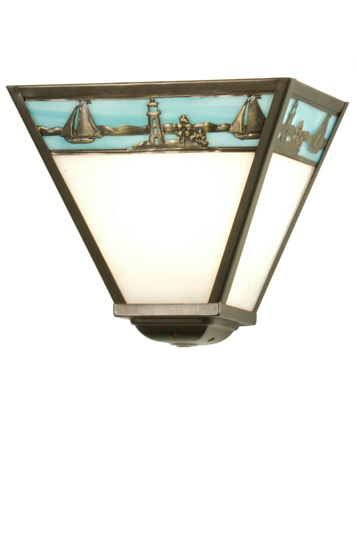 Meyda Tiffany Sailboat 29114 Wall Light - Craftsman Brown