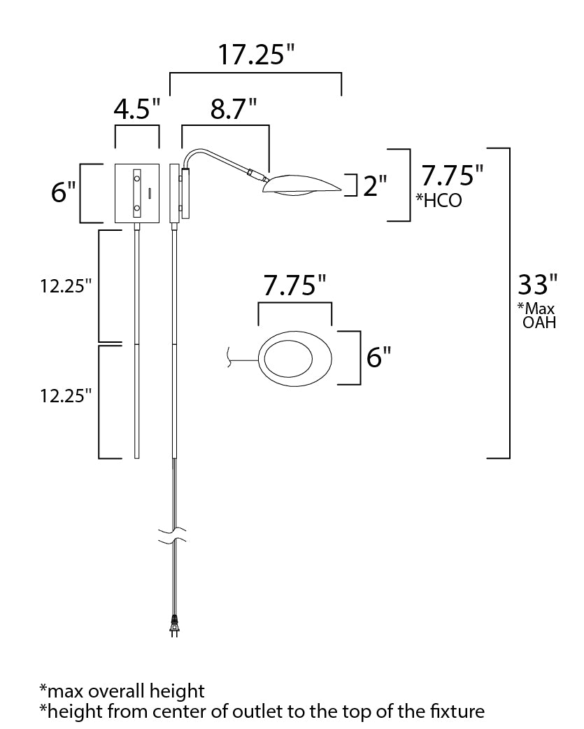 Maxim Lighting 21691BKSBR Modern Scan Lamp Black / Satin Brass