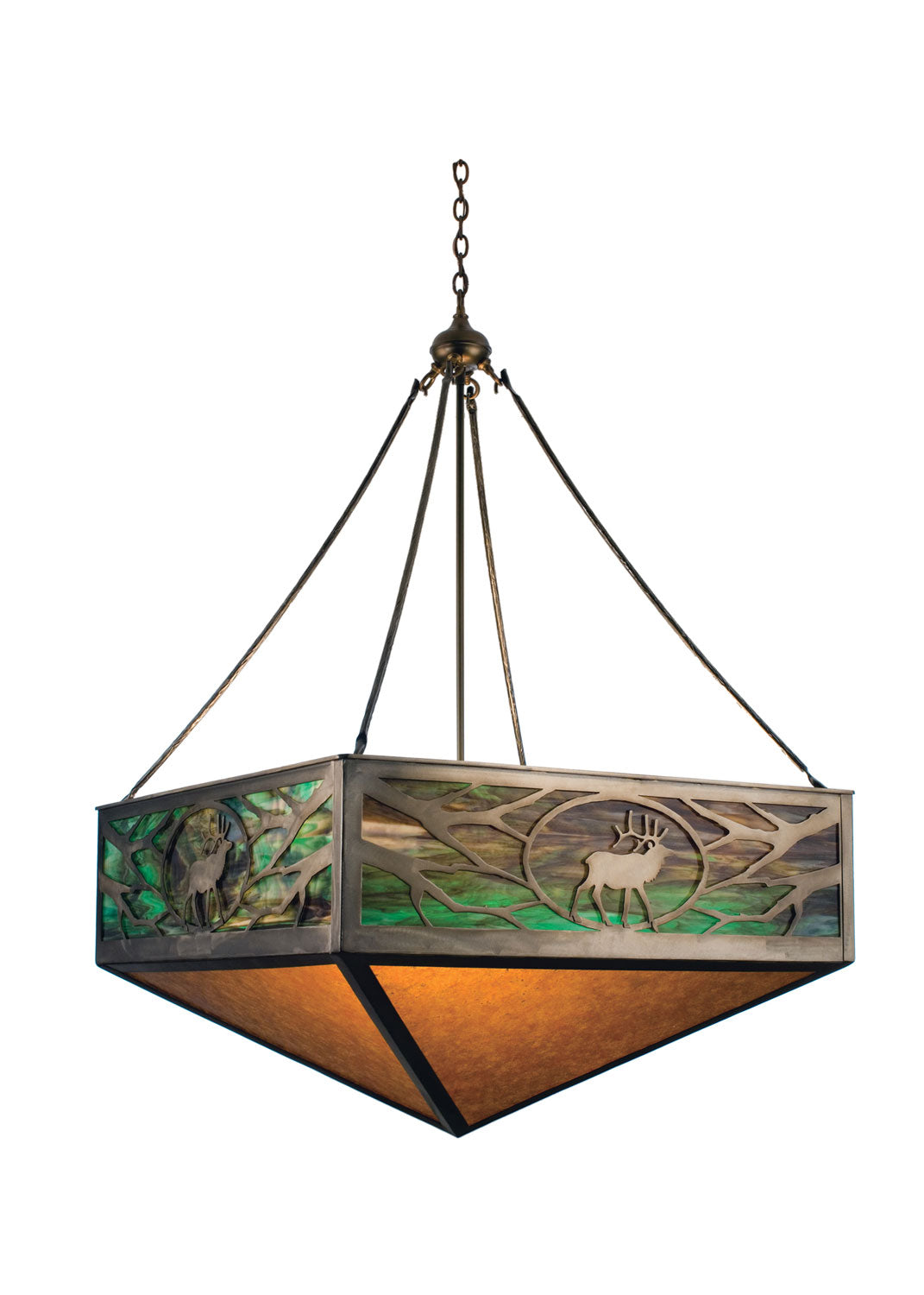 Meyda Tiffany Lone Elk 29128 Pendant Light - Antique Copper