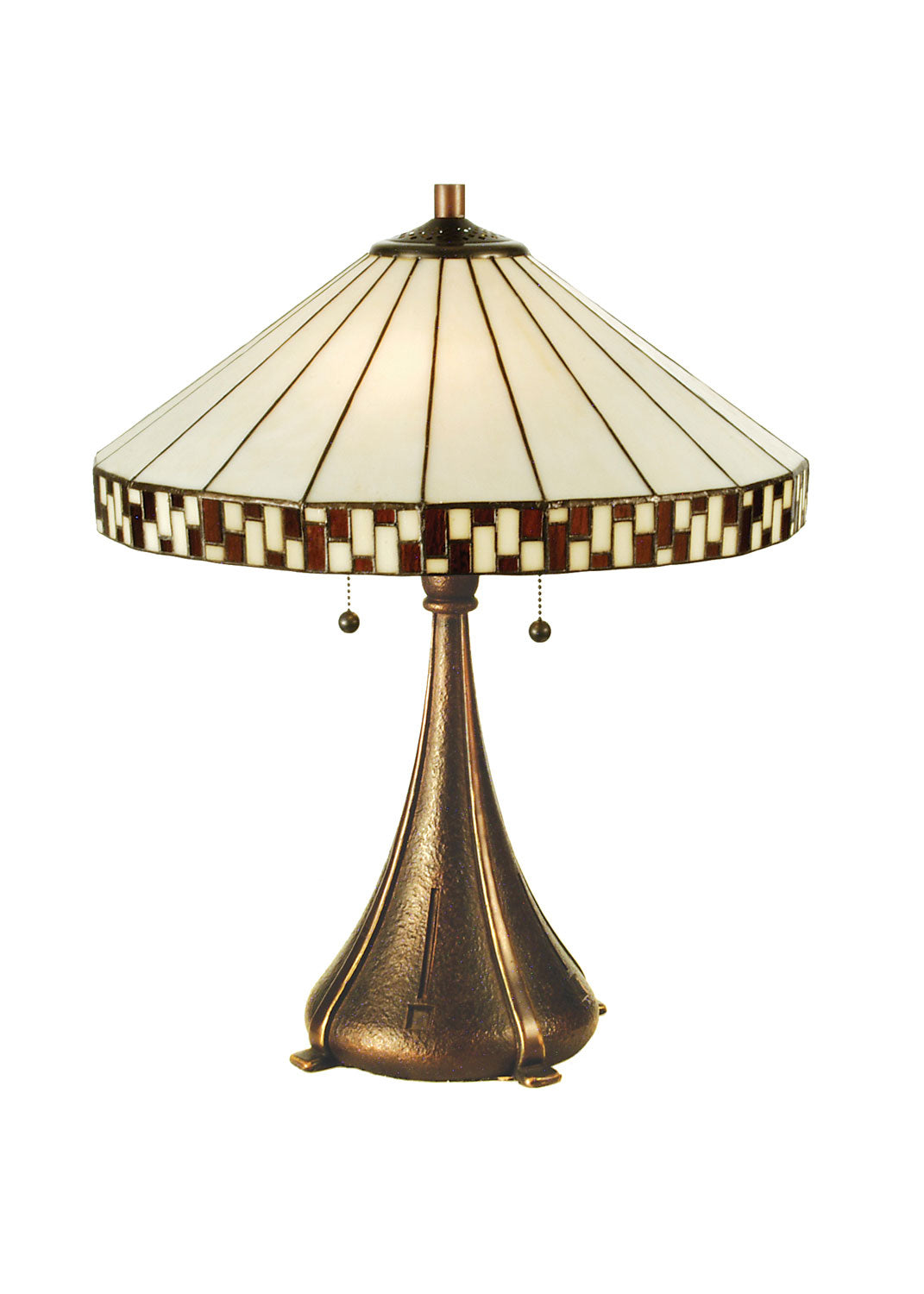 Meyda Tiffany Lighting 29137 Checkerboard Table Lamp Lamp Bronze / Dark