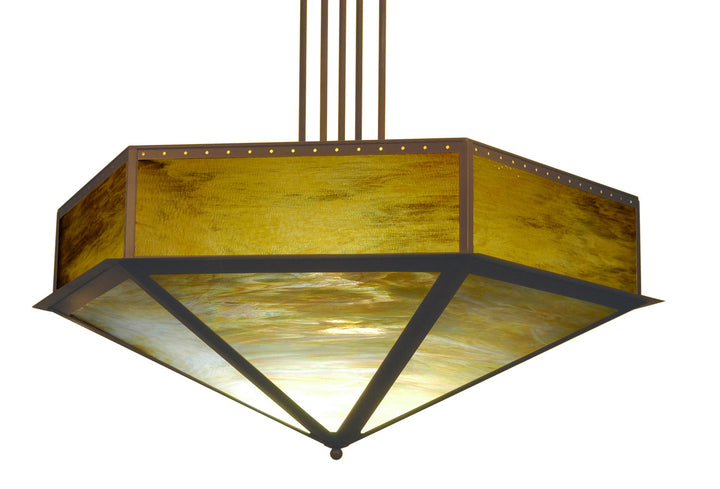 Meyda Tiffany Hexagon 29140 Pendant Light - Antique Copper